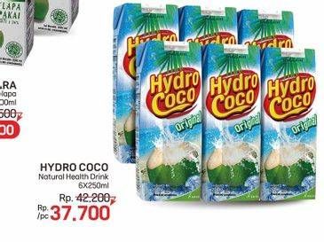 Promo Harga Hydro Coco Minuman Kelapa Original per 6 pcs 250 ml - LotteMart