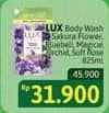 Promo Harga LUX Botanicals Body Wash Soft Rose, Sakura Bloom, Blue Bell, Magical Orchid 825 ml - Alfamidi