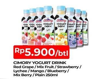 Promo Harga CIMORY Yogurt Drink Red Grape, Lychee, Mixed Fruit, Strawberry, Blueberry, Mango, Mixed Berry, Plain 250 ml - TIP TOP