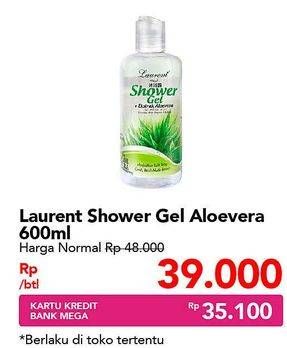 Promo Harga LAURENT Shower Gel Aloe Vera 600 ml - Carrefour