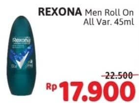 Promo Harga Rexona Men Deo Roll On All Variants 45 ml - Alfamidi