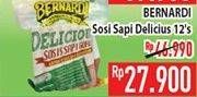 Promo Harga BERNARDI Sosis Sapi Delicious 12 pcs - Hypermart