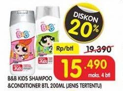 Promo Harga B&B KIDS Shampoo & Conditioner 200 ml - Superindo