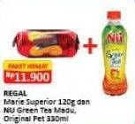 Promo Harga Regal Marie Superior + NU Green Tea  - Alfamart