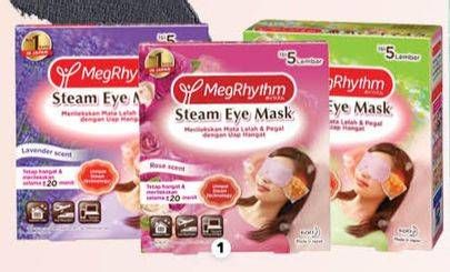 Promo Harga MEGRHYTHM Steam Eye Mask Lavender, Rose, Chamomile 5 pcs - Guardian