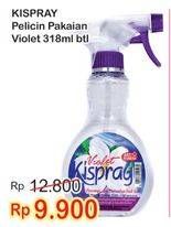 Promo Harga KISPRAY Pelicin Pakaian Spray Violet 318 ml - Indomaret
