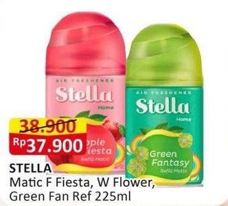 Promo Harga Stella Matic Refill Wild Flower, Green Fantasy, Fruit Fiesta 225 ml - Alfamart
