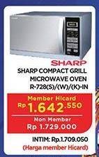 Promo Harga SHARP R-728(S)-IN | Stylish Designed Microwave Oven 25ltr K  - Hypermart