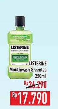 Promo Harga LISTERINE Mouthwash Antiseptic Natural Green Tea 250 ml - Hypermart