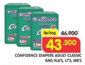 Promo Harga Confidence Adult Diapers Classic M8, L7, XL6  - Superindo