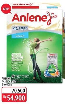 Promo Harga ANLENE Actifit Susu High Calcium Vanila 600 gr - Alfamidi