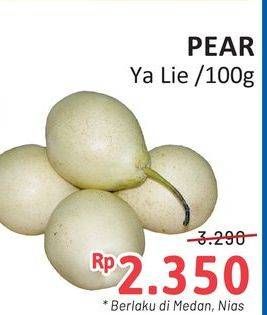 Promo Harga Pear Ya Lie per 100 gr - Alfamidi