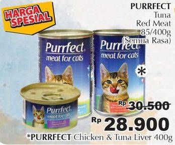 Promo Harga PURRFECT Cat Food Chicken Tuna Liver 400 gr - Giant
