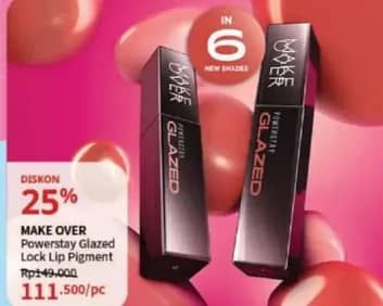 Promo Harga Make Over Powerstay Glazed Lock Lip Pigment 3 gr - Guardian