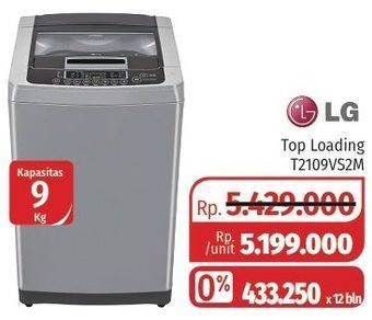 Promo Harga LG T2109VS2M | Washing Machine Top Loading 9kg  - Lotte Grosir