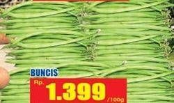 Promo Harga Buncis per 100 gr - Hari Hari