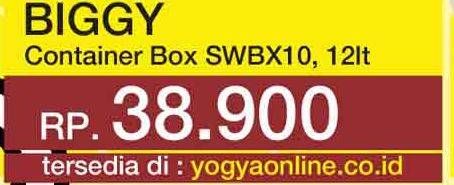 Promo Harga BIGGY Container Box 12000 ml - Yogya