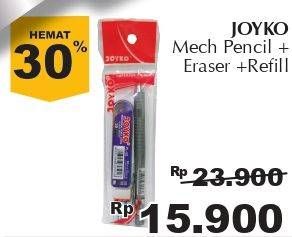 Promo Harga JOYKO Mech Pencil + Eraser + Refill  - Giant