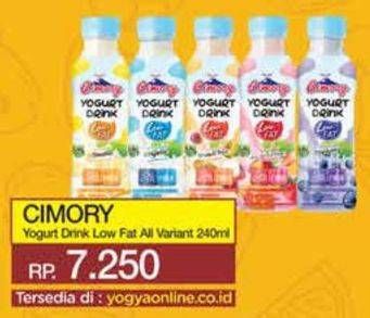 Promo Harga Cimory Yogurt Drink Low Fat All Variants 240 ml - Yogya
