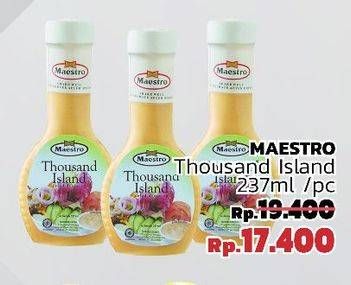 Promo Harga MAESTRO Salad Dressing Thousand Island 237 ml - LotteMart