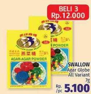 Promo Harga SWALLOW Agar Agar Powder All Variants per 3 sachet 7 gr - LotteMart