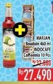 Promo Harga Marjan Syrup Boudoin 460ml + Indocafe Coffeemix 10s  - Hypermart