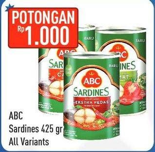 Promo Harga ABC Sardines All Variants 425 gr - Hypermart