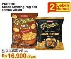 Promo Harga PIATTOS Snack Kentang All Variants 75 gr - Indomaret