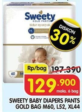 Promo Harga Sweety Gold Pants L52, M60, XL44 44 pcs - Superindo