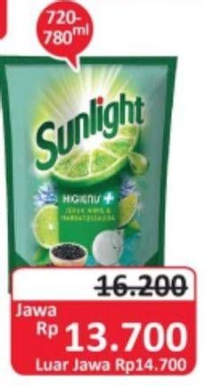 Promo Harga SUNLIGHT Pencuci Piring 720 ml - Alfamidi