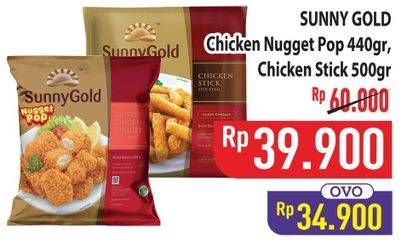 Promo Harga Sunny Gold Chicken Nugget Pop/Stick  - Hypermart