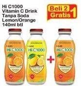 Promo Harga Hi C 1000 Real Non Carbonated Vitamin C Drink Lemon, Orange 140 ml - Indomaret