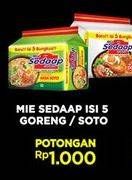 Promo Harga SEDAAP Mie Kuah Soto per 5 pcs - Indomaret