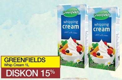Promo Harga GREENFIELDS Whipping Cream 1000 ml - Yogya