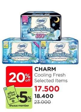 Promo Harga Charm Extra Comfort Cooling Fresh  - Watsons