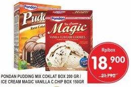Promo Harga PONDAN Pudding Chocolate / Ice Cream Magic Vanilla Chip  - Superindo