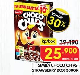 Promo Harga Simba Cereal Choco Chips Coklat, Strawberry 330 gr - Superindo