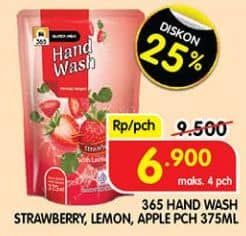 Promo Harga 365 Hand Soap Strawberry, Lemon, Apple 375 ml - Superindo