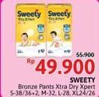 Promo Harga Sweety Bronze Pants Dry X-Pert S36+2, M32, L28, XL24, XL26 24 pcs - Alfamidi