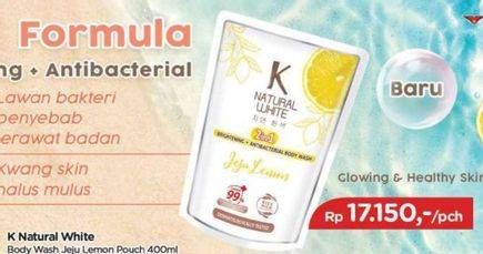 Promo Harga K Natural White Body Wash Jeju Lemon 400 ml - TIP TOP