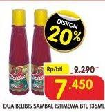 Promo Harga DUA BELIBIS Saus Cabe 135 ml - Superindo