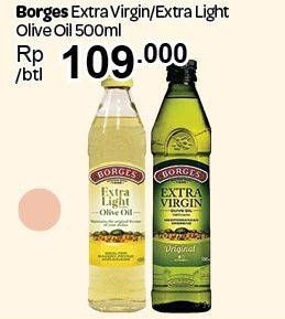 Promo Harga BORGES Olive Oil Extra Light, Extra Virgin 500 ml - Carrefour