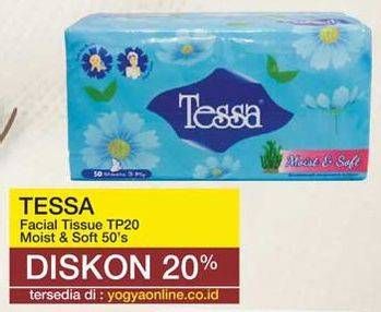 Promo Harga TESSA Facial Tissue TP20, Softpack 50 pcs - Yogya
