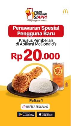 Promo Harga Penawaran Spesial Pengguna Baru  - McD