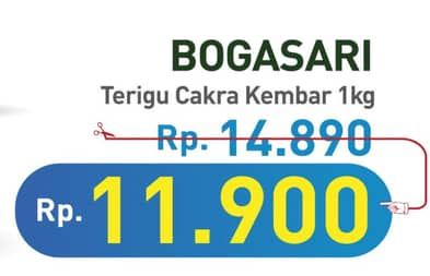 Promo Harga Bogasari Tepung Terigu Cakra Kembar 1000 gr - Hypermart