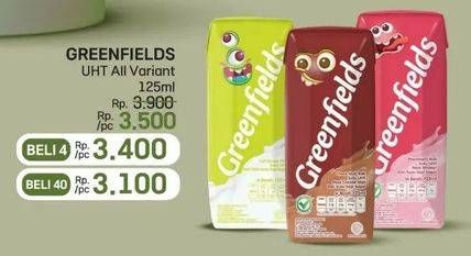 Promo Harga Greenfields UHT All Variants 125 ml - LotteMart