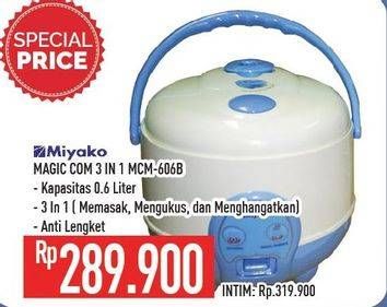 Promo Harga MIYAKO MCM-606 B Magic Com  - Hypermart