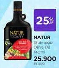 Promo Harga NATUR Shampoo Olive Oil 140 ml - Watsons