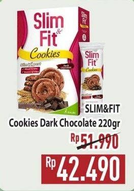 Promo Harga Slim & Fit Cookies Dark Chocolate per 10 pcs 22 gr - Hypermart