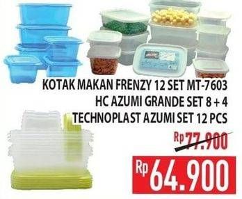 Promo Harga FRENZY Kotak Makan MT-7603/ HC Azumi Grande/ TECHNOPLAST Azumi  - Hypermart